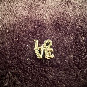 Sterling silver LOVE charm for necklace